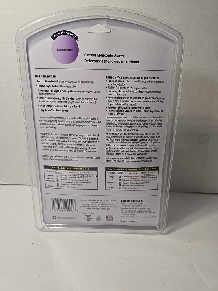 Universal Carbon Monoxide Alarm