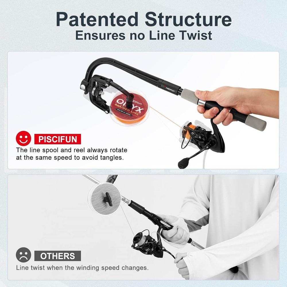 Automatic Fishing Line Winder Spooler Machine - Compact & Efficient Black Design