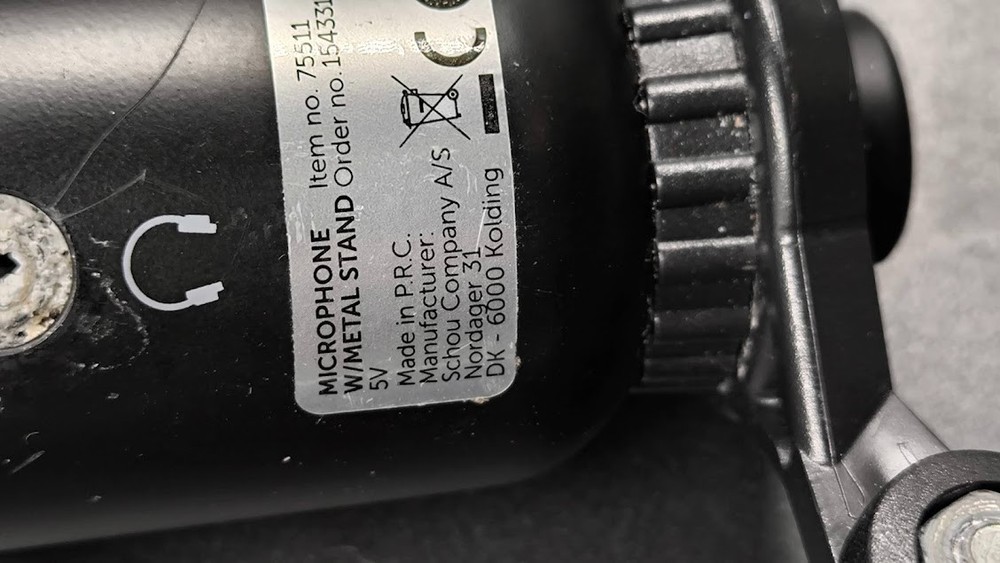Nor-Tec 75511 Microphone Used Working Black