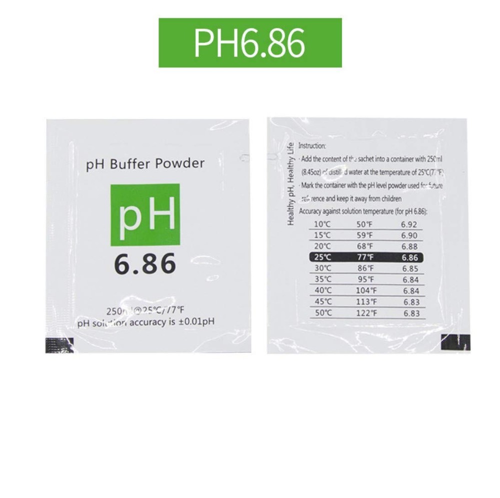 DuvinDD 15 Pc pH Meter Buffer Solution Powder Precise pH of pH Meter Calibration