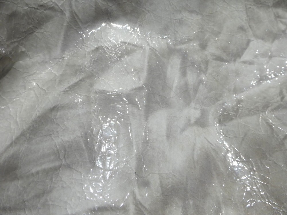 lambskin leather hide Mottled Grey & Off White Pattern w/Gloss Patent Finish