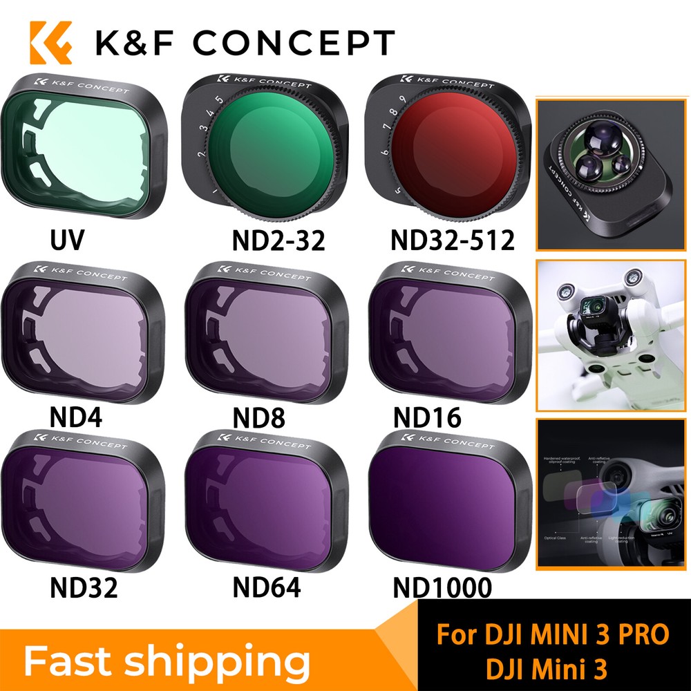 K&F Concept for DJI Mini 3/ Mini 3 Pro Filter UV Protector/ND/Variable ND Filter