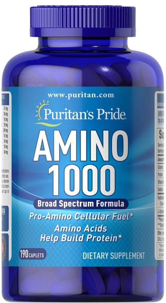 Puritan's Pride Amino 1000-190 Caplets