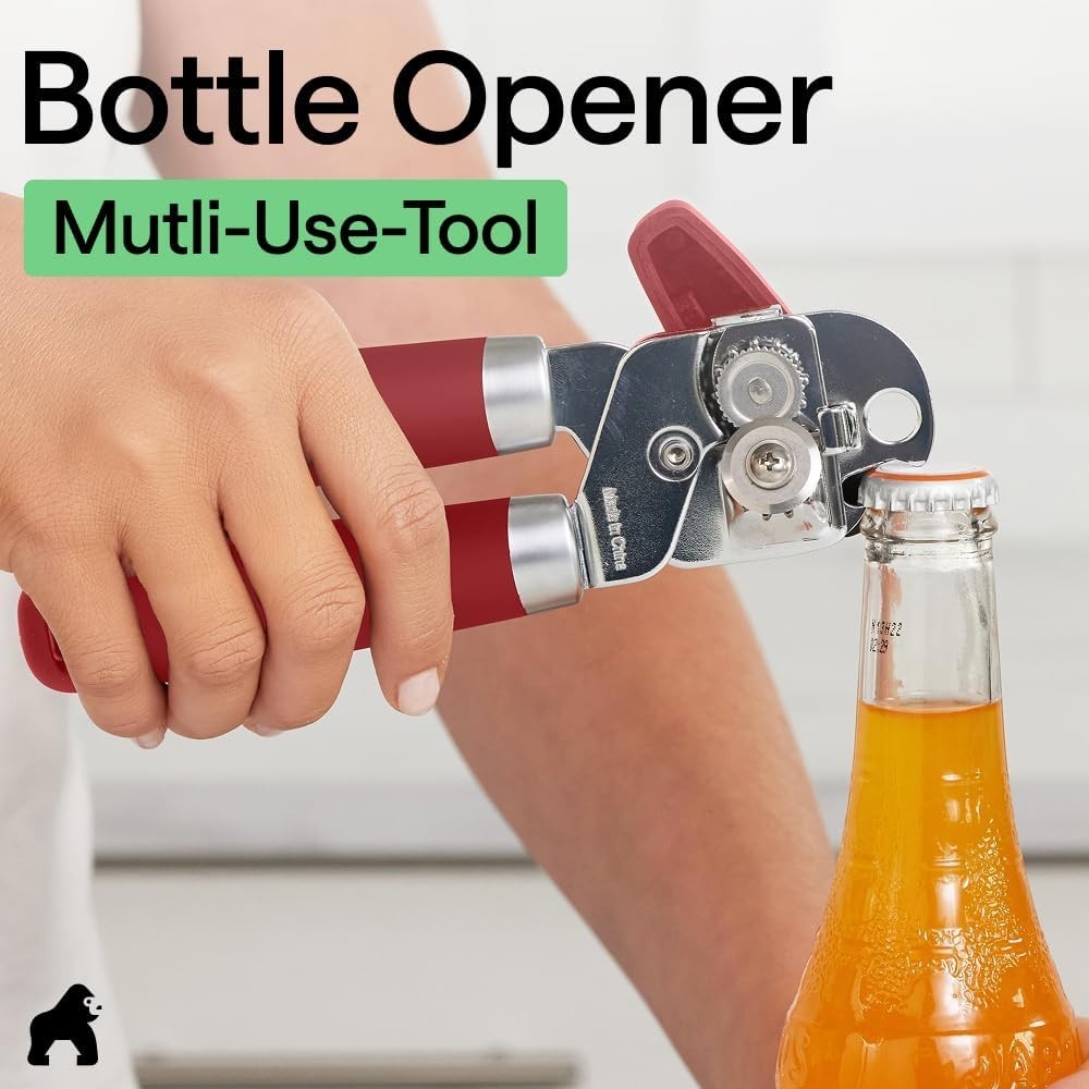 Rust Resistant Manual Can Opener with Smooth Cutting Edge - Ideal Kitchen Tool