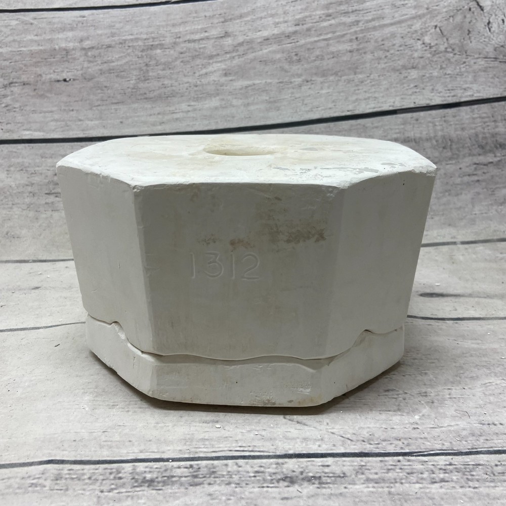 Vintage 1997 Boothe Ceramic Casting Mold LG Scallop Dip Insert Pour Solid #1312