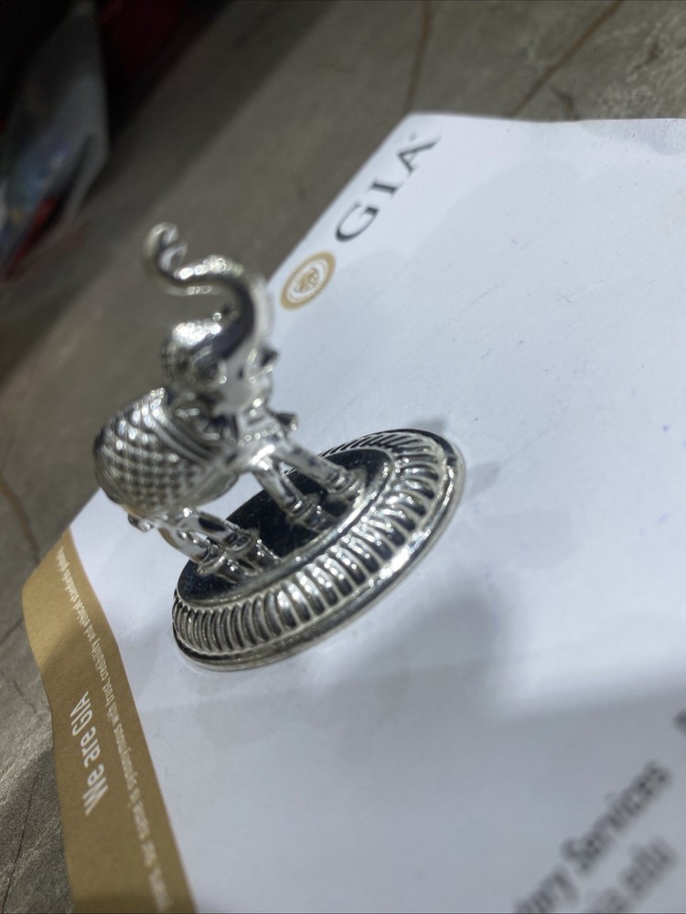 75% Purity Solid Silver Elephant 9 Gram New For Gifting