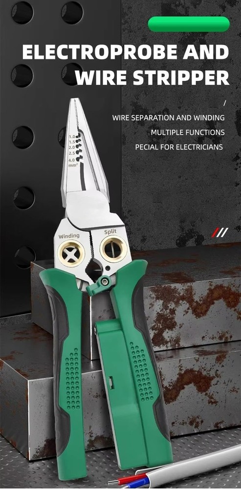 8 In 1 Wire Stripper With Voltage Tester, Multi-Function Electric Wire Stripp...