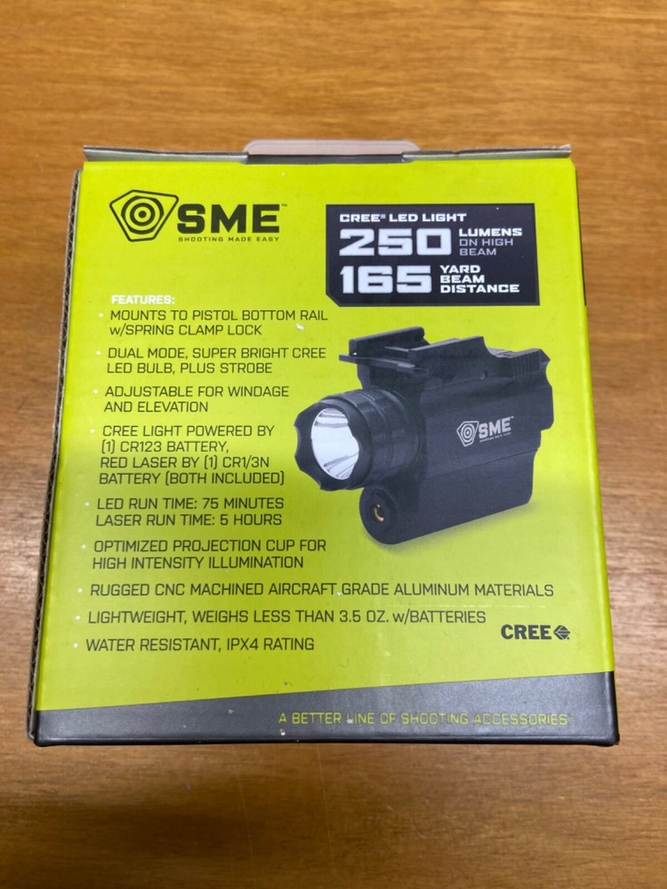 SME Tactical Led Light with Red Laser