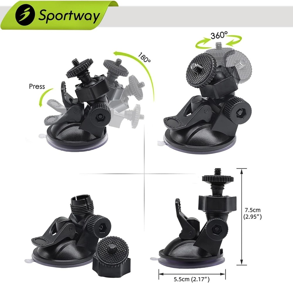 Universal Dash Cam Mount with 10pcs Joints – Easy Installation and Adjustability