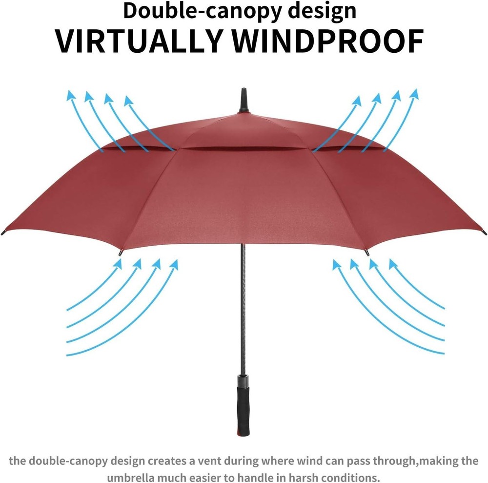 Extra Large Golf Umbrella 72 Inch - Automatic Open, Vented, Windproof Protection