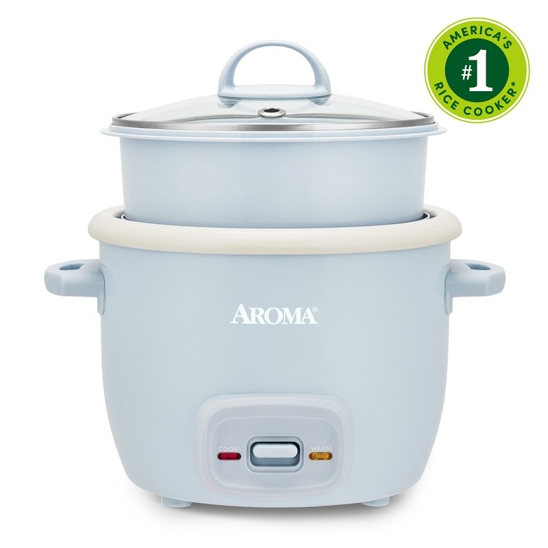 Small Rice Cooker 4-Cup W/ Steamer Nonstick Ceramic Automatic Warm Function New
