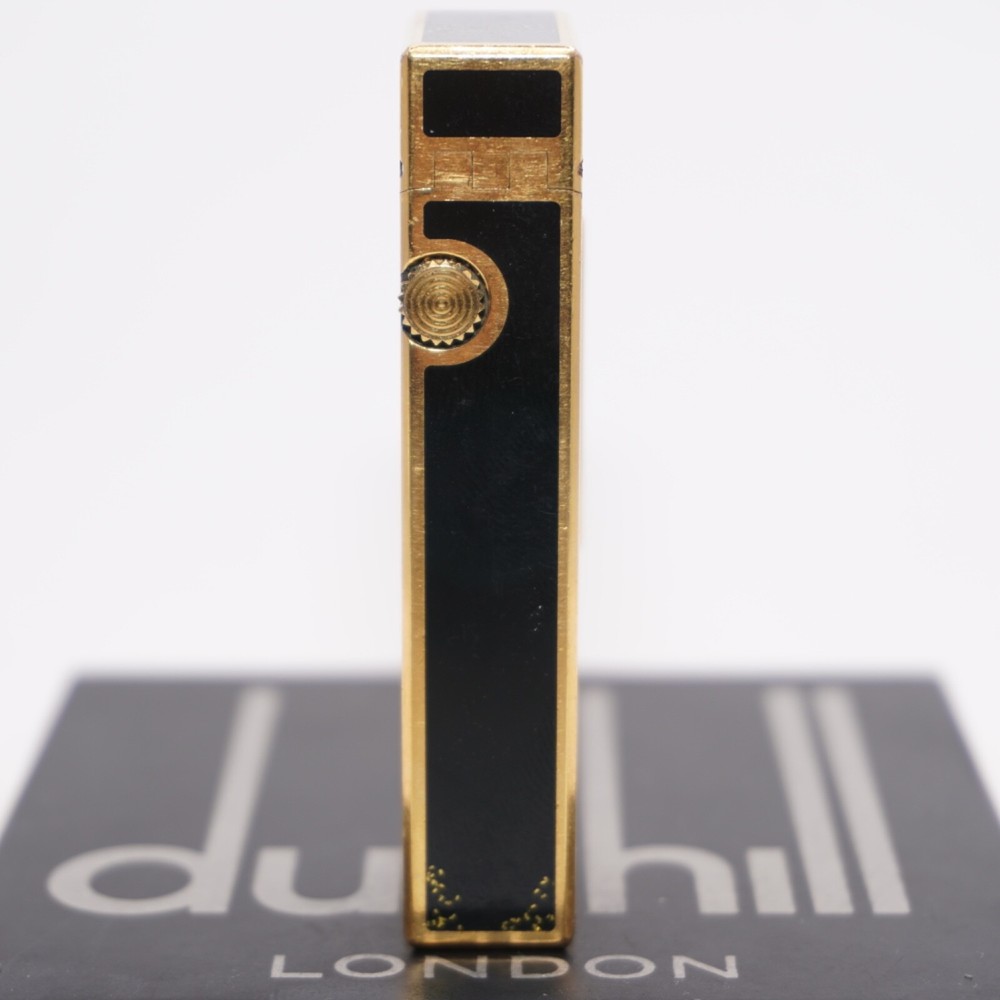 Dunhill Vintage Rollagas Lighter Gold/BLACK Glitter_Working