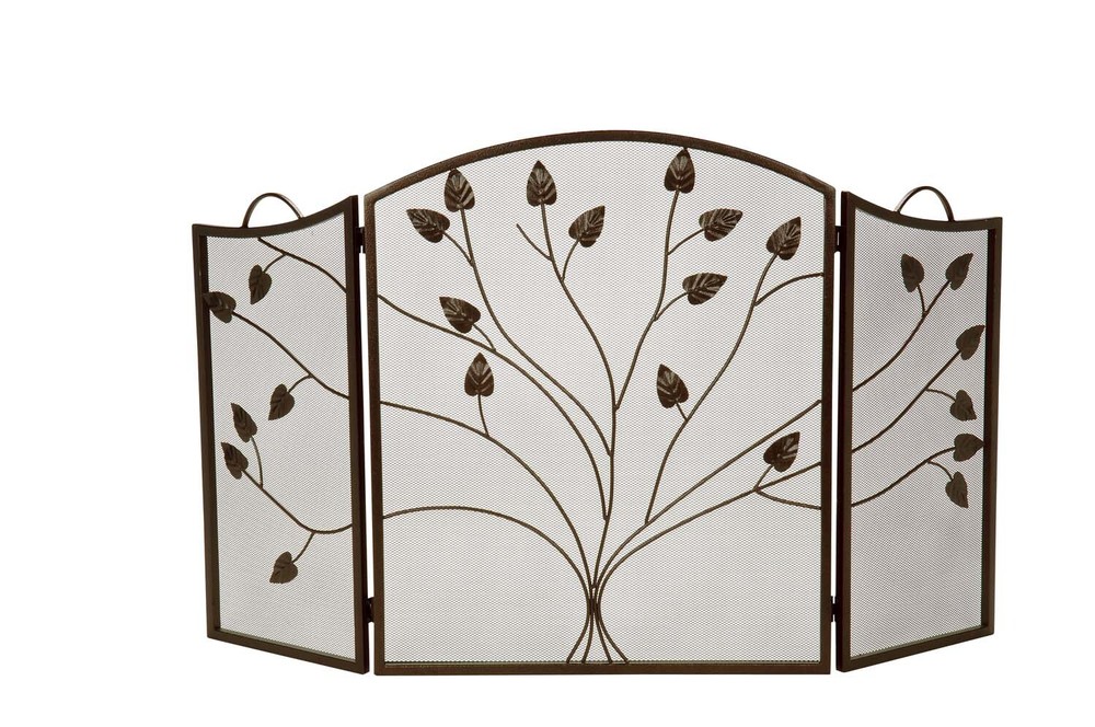 Dagan Three Fold Bronze Arched Fireplace Screen, 52in. x 31in.