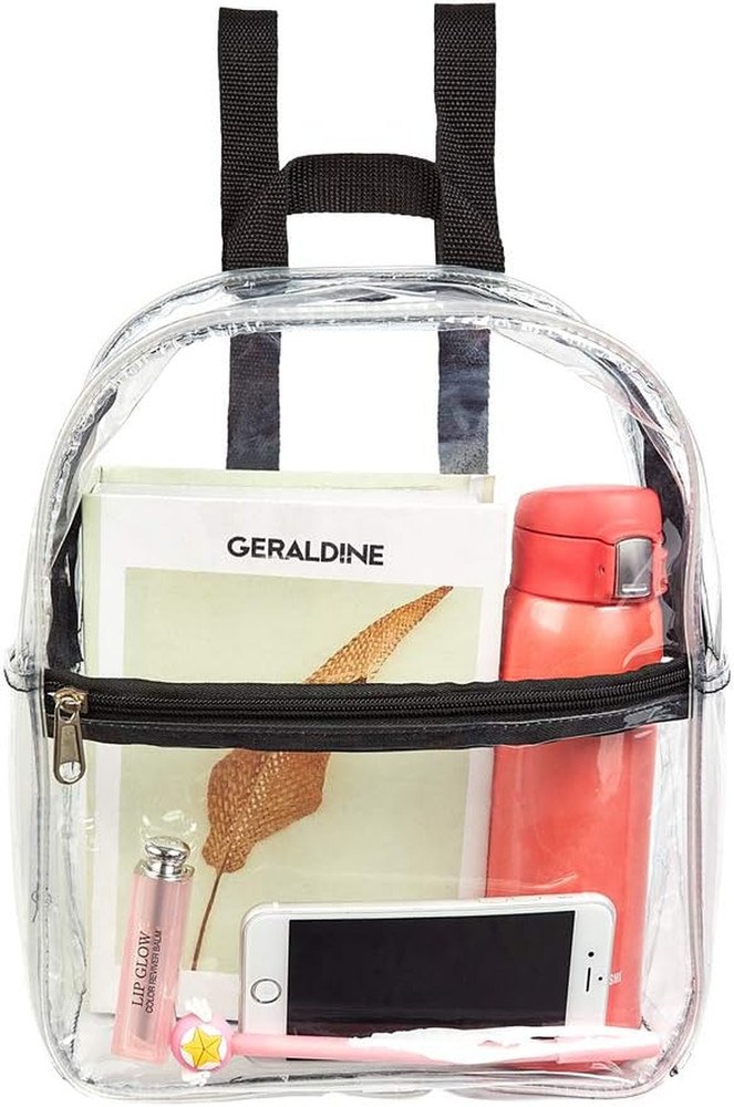 Stadium Approved Clear Mini Backpack, Heavy Duty Cold-Resistant Transparent PVC