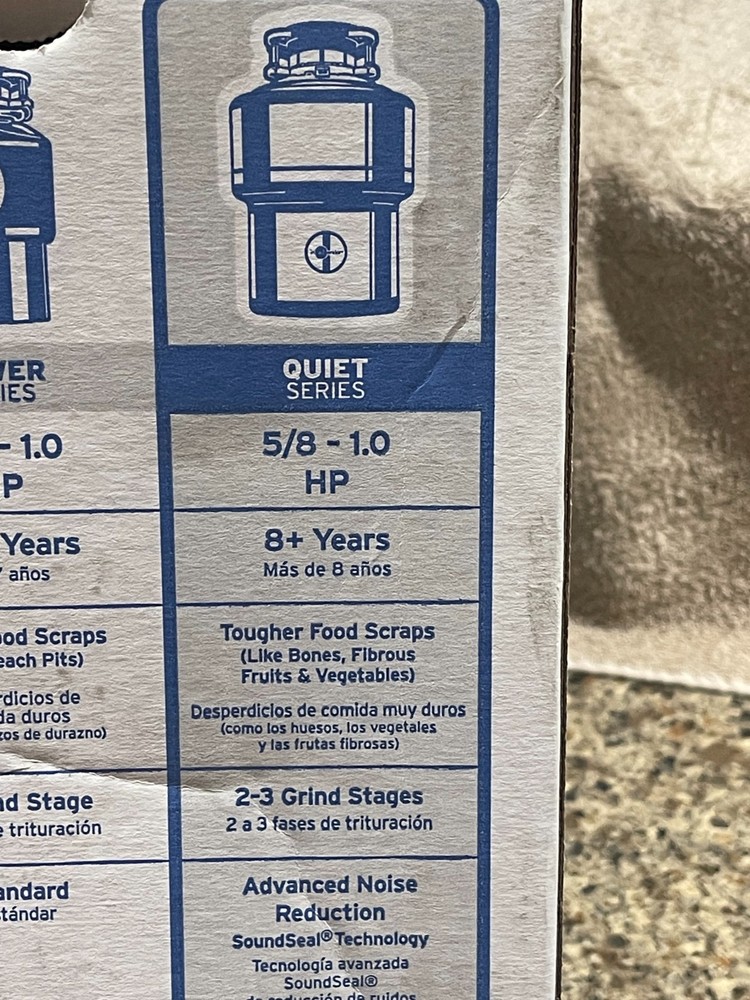 InSinkErator Evolution 5/8hp Garbage Disposal - Quiet Series - Lift & Latch