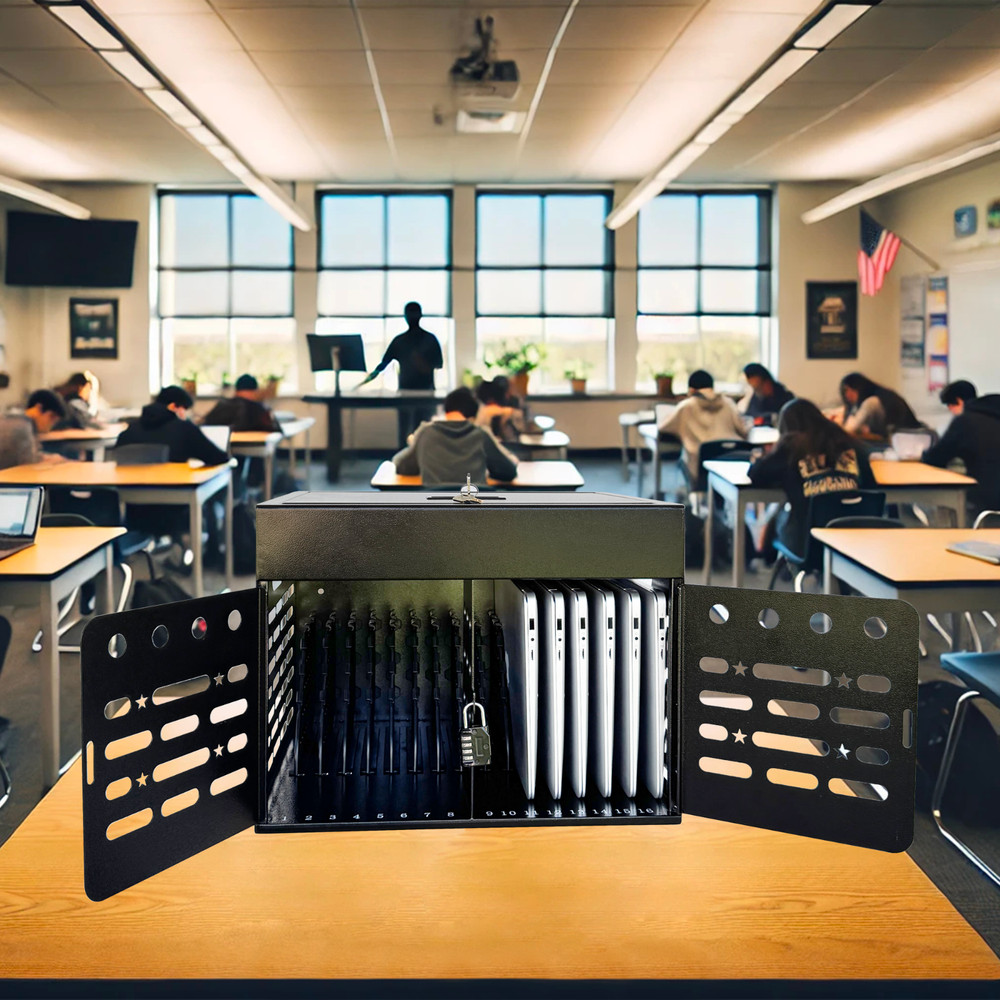 16-Device Charging Cabinet with Combination Lock