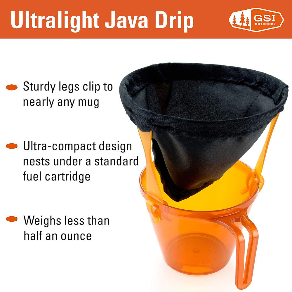 Ultralight Java Drip for Pour over Drip Coffee While Camping and Backpacking