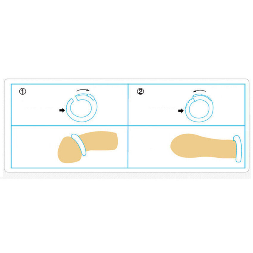 Male Adjustable Silicone Penis Cock Ring Enhancer-Prolonging Delay-Ejaculation