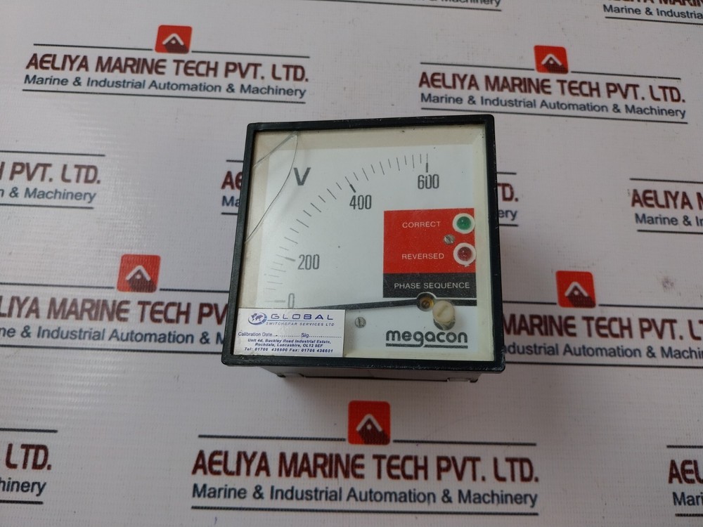 Megacon KSP 34 Phase Monitoring Voltmeter 0-600V
