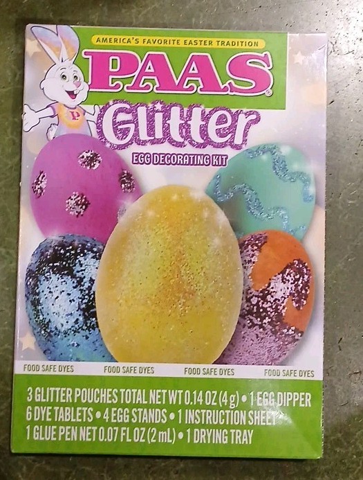 NEW PAAS Easter Egg Decorating Kit Glitter
