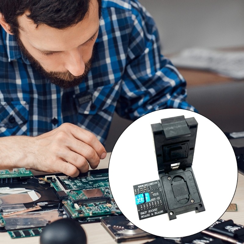 Emmc Adapter Burning Seat Replacement BGA162/BGA186 Emmc Memory Reader Adapter