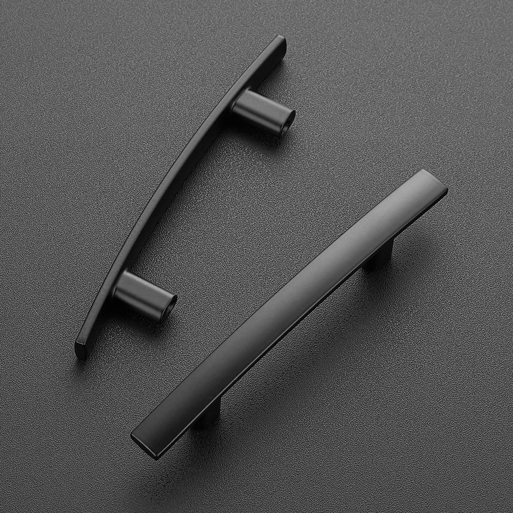 30 Pack | 5-3/16'' Curved Cabinet Pulls Matte Black Kitchen Drawer Pulls Arch...