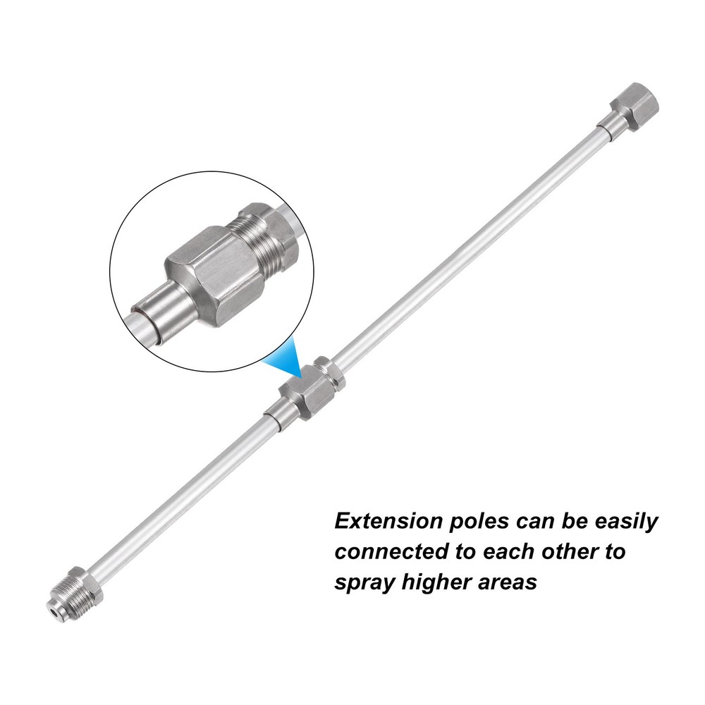 1set 30cm/12" Extension Rod Pole & Tip Guard Set Blue