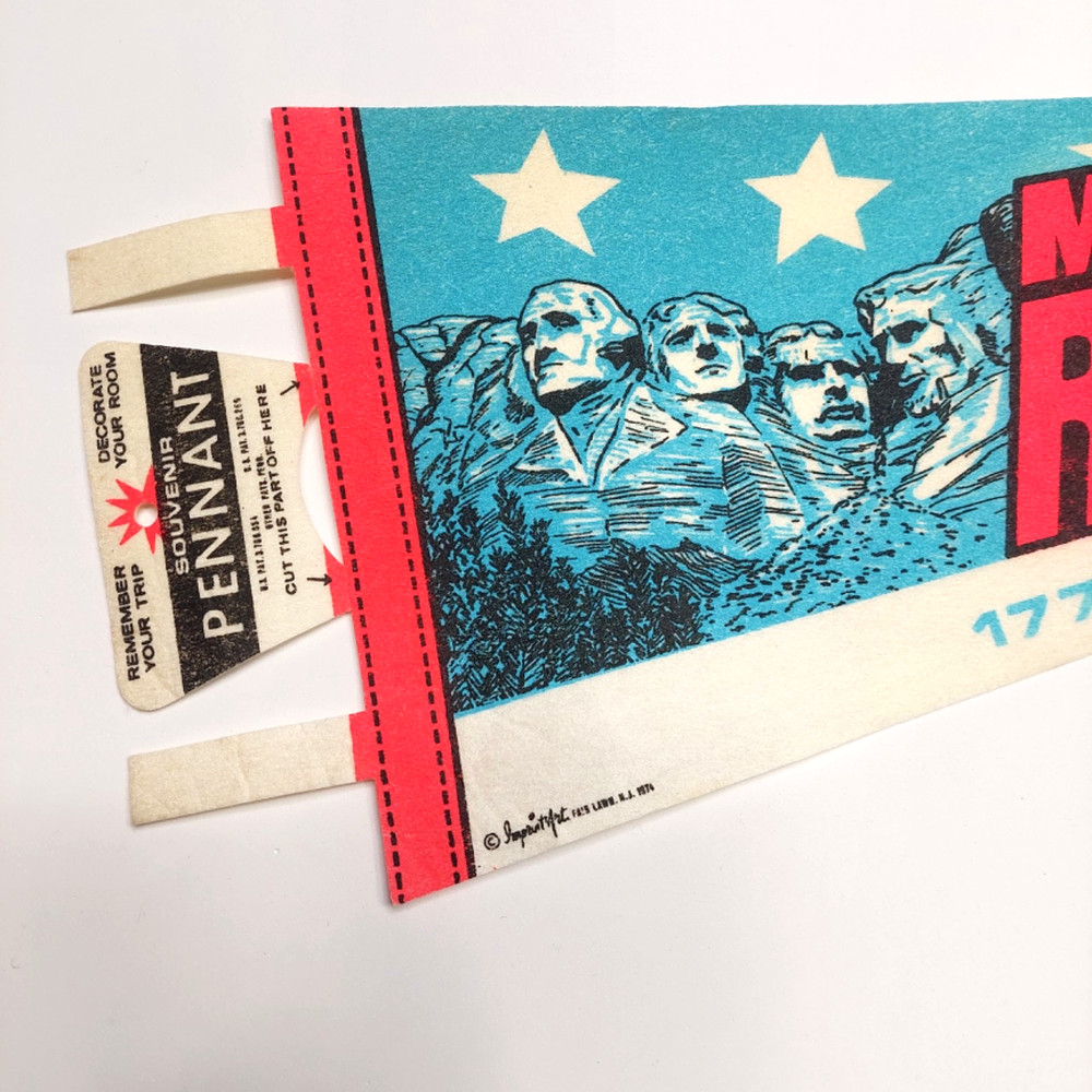 Mount Rushmore Vintage Souvenir Pennant 8"x25"