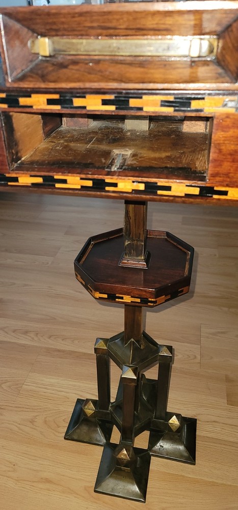 Game Table Antique with Hidden Draw Locks