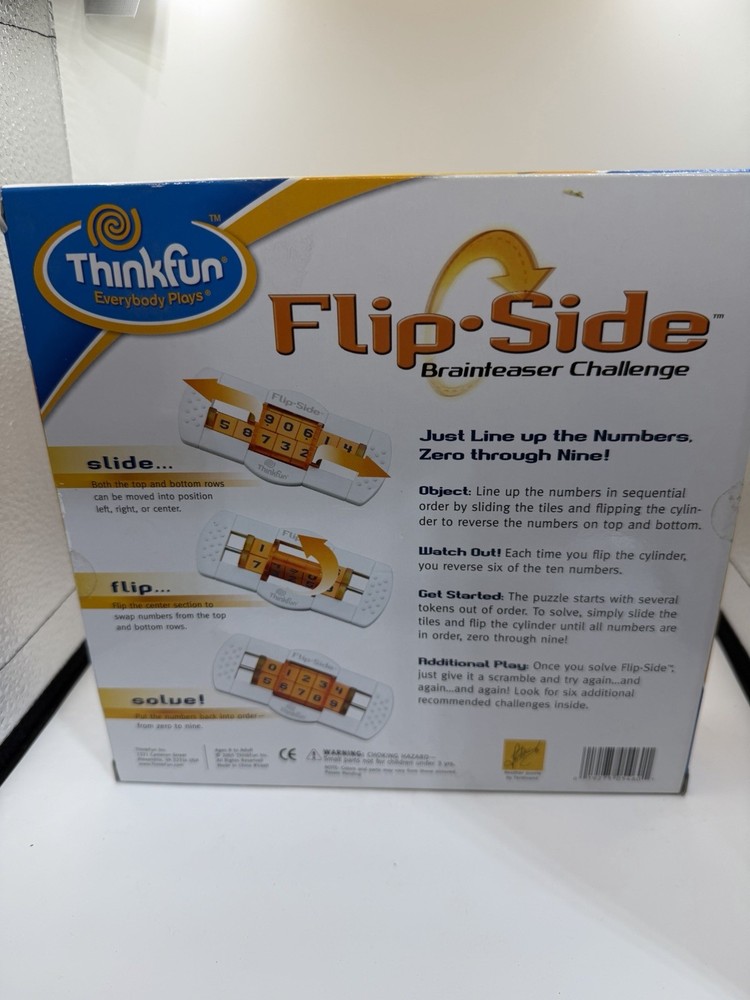 ThinkFun Flip-Side Brainteaser Challenge Puzzle Game – New Open Box