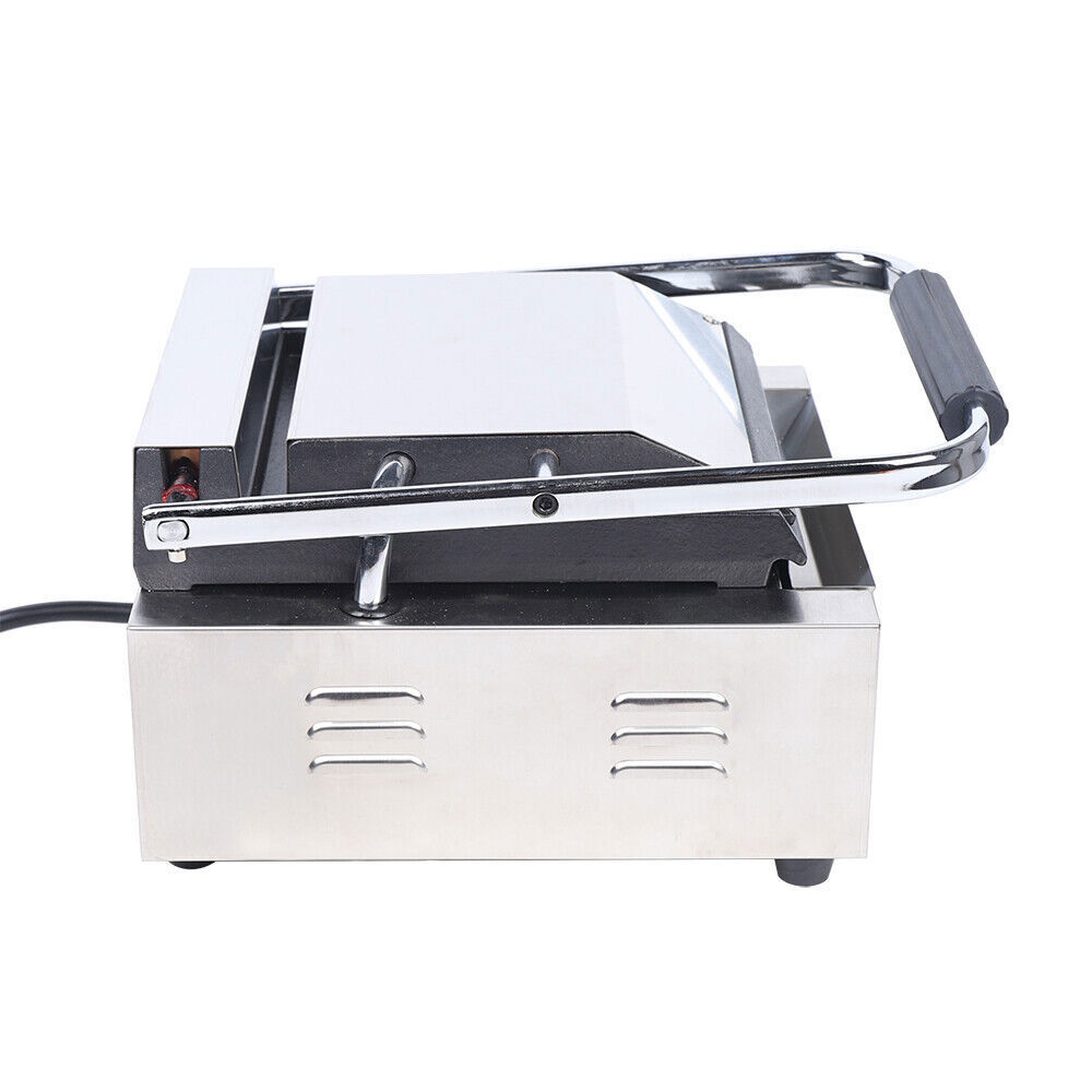Commercial Sandwich Press Grill Griddle Panini Maker Smooth Flat Surface Steak