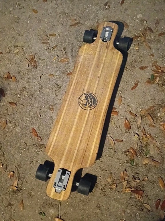 White Wave Bamboo Longboard Skateboard Warrior 38” Completely Loaded