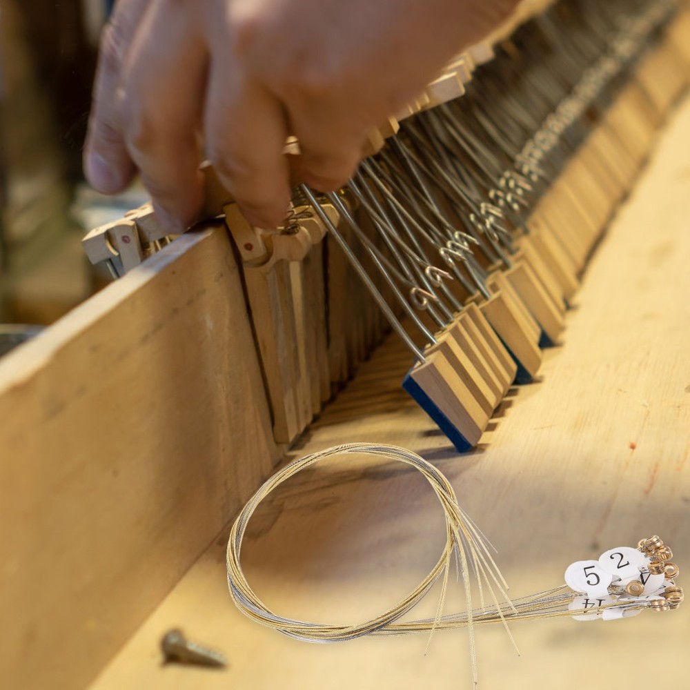 1Set Metal Harp Strings Kit With Tuning Wrench For Easy String Changes