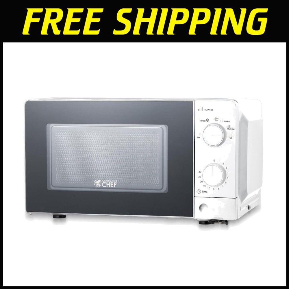 Powerful 700W Microwave, Mechanical Controls, White