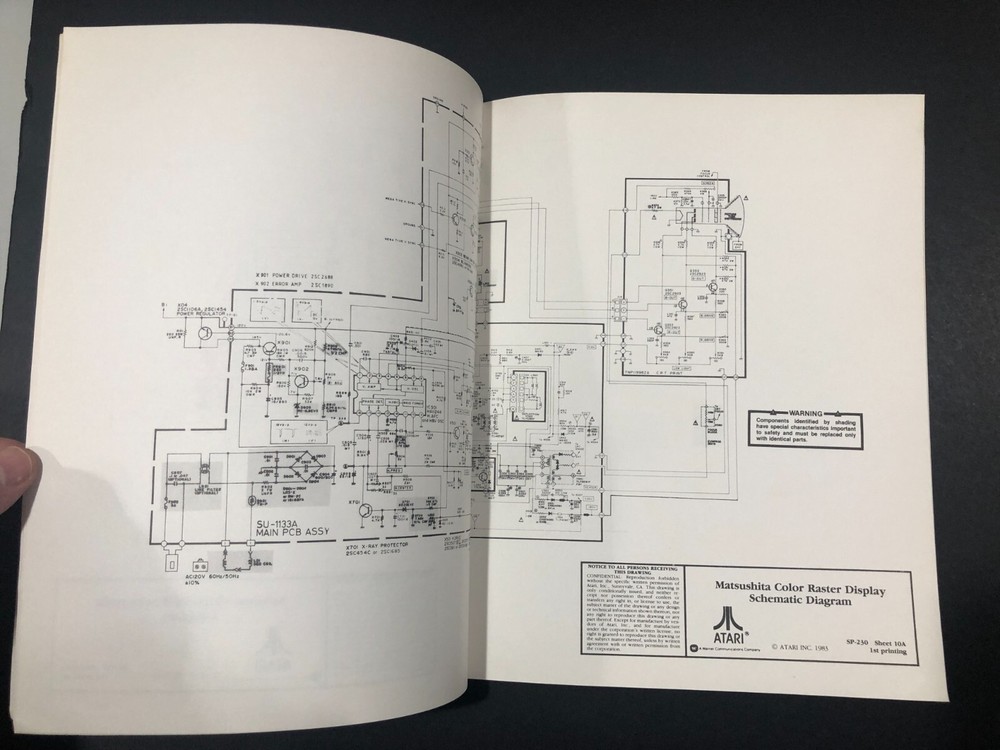 Atari Schematic Package Supplement to Xevious Operators Manual