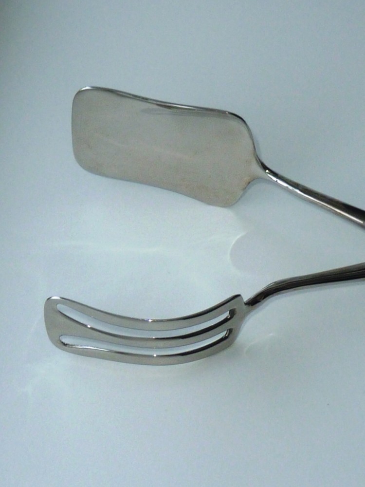 Salad Tongs Scissors Style Silver Plated (?) 10" Buffet Serving
