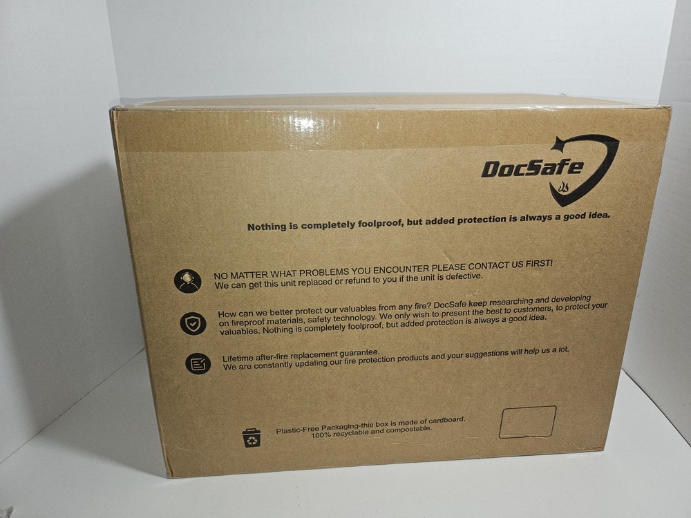 DocSafe Document Bag with Lock,Fireproof 3-Layer File Storage Case with Strap