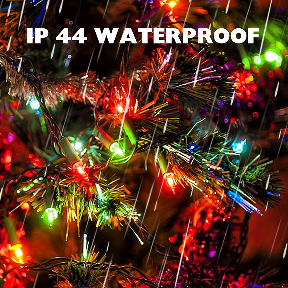 Multi-Colored Christmas Mini String Lights, 20FT 100 Count Incandescent Waterpro