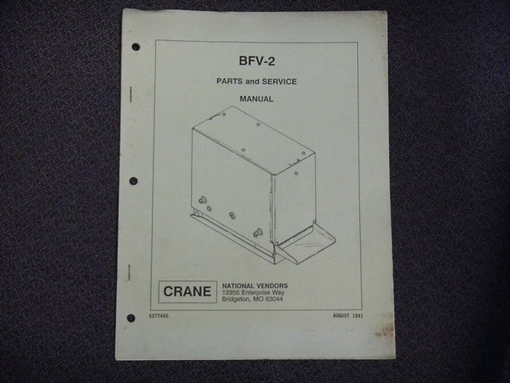 BFV-2 BILL VAILIDATOR  owners manual