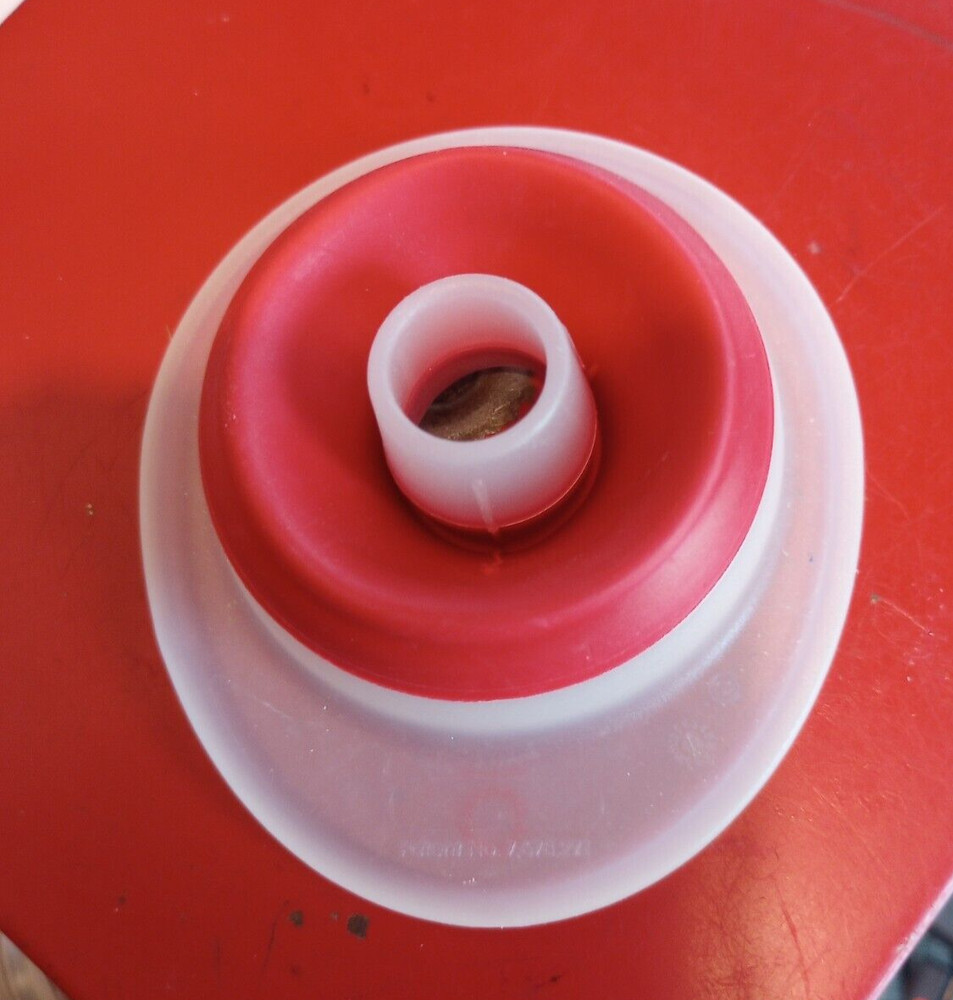 Martha Stewart Collapsible Mini Red and Clear Funnel