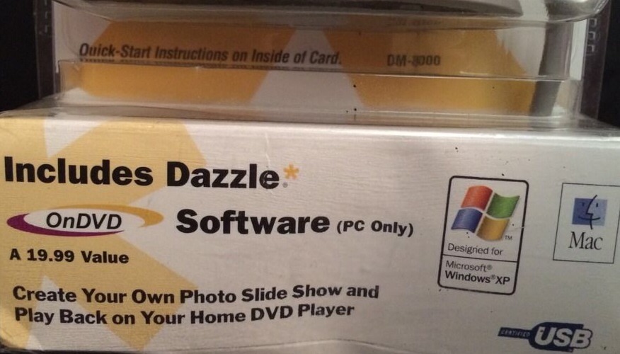 Dazzle Compact Flash Reader/Writer Digital Media Reader Software DM-8000 NEW