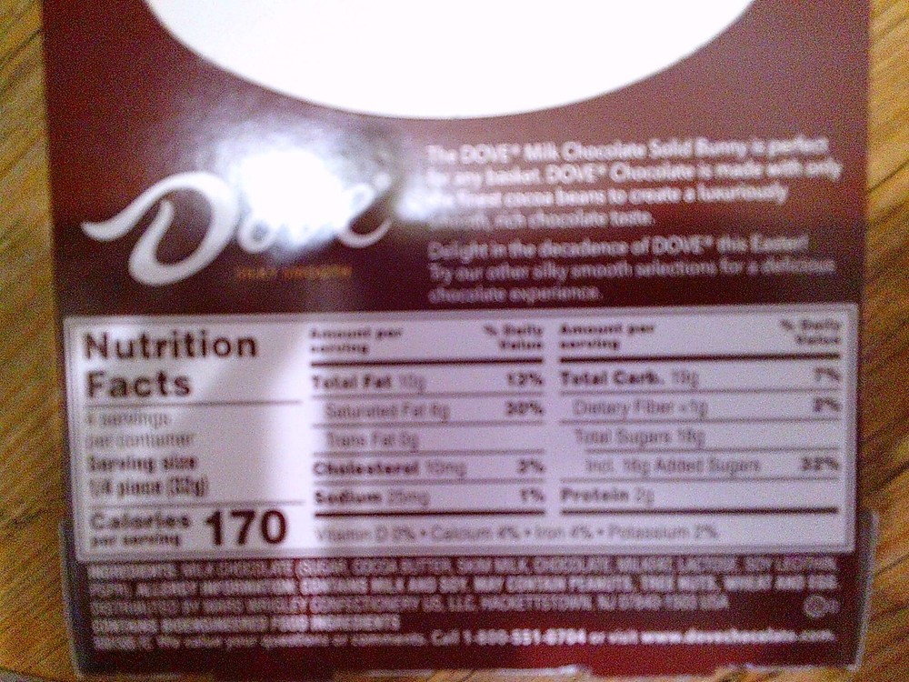 2 NEW DOVE SOLID silky smooth MILK CHOCOLATE BUNNIES 4.5 oz each