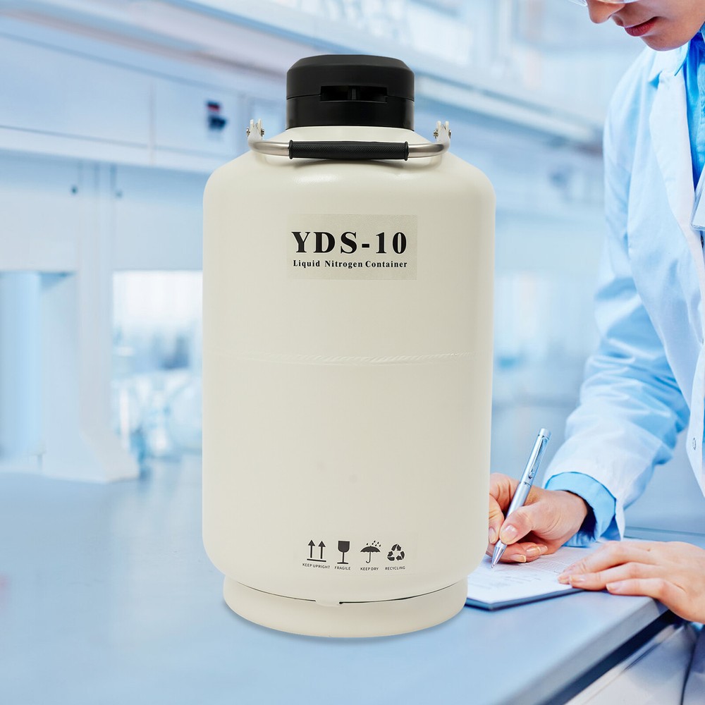 10L Liquid Nitrogen Tank Nitrogen Cryogenic Container Liquid Nitrogen Container