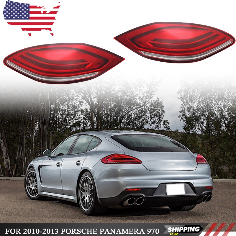 Pair Dynamic LED Tail Lights Assembly Upgrade For 2010-2013 Porsche Panamera 970