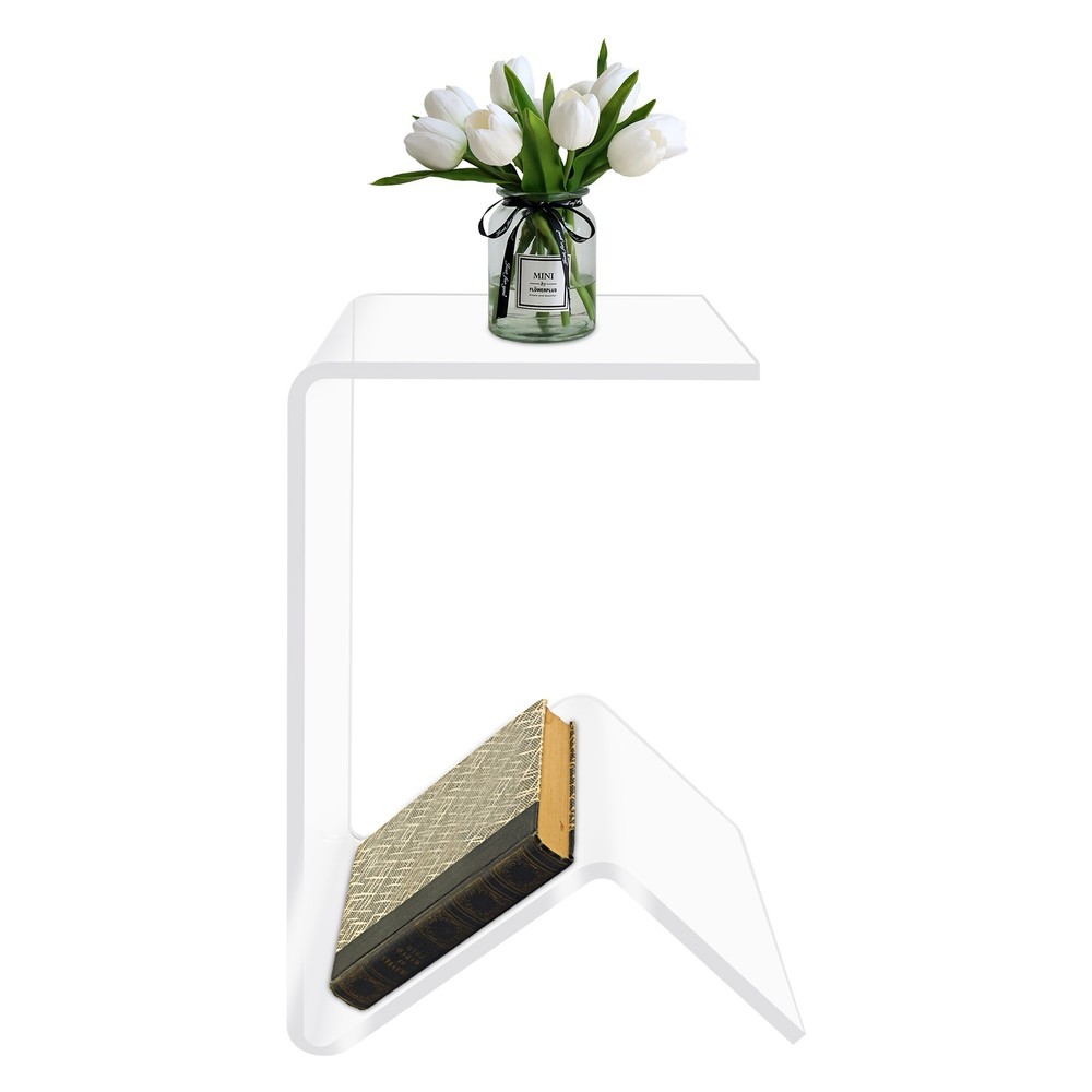 Side Table End Table Acrylic End Table Modern Clear Side Couch Table 20in Height