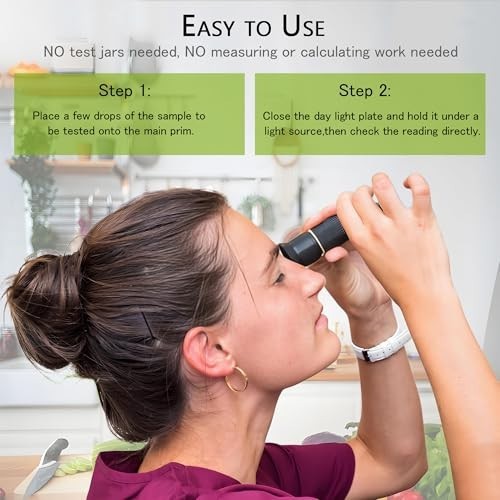 Handheld Alcohol Refractometer - 0-80% Alcohol Content Tester for Spirits & Etha