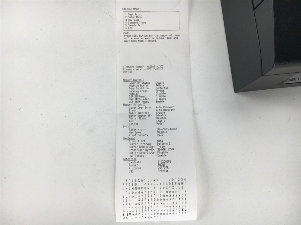 Fujitsu FP-1000 POS Thermal Receipt Printer