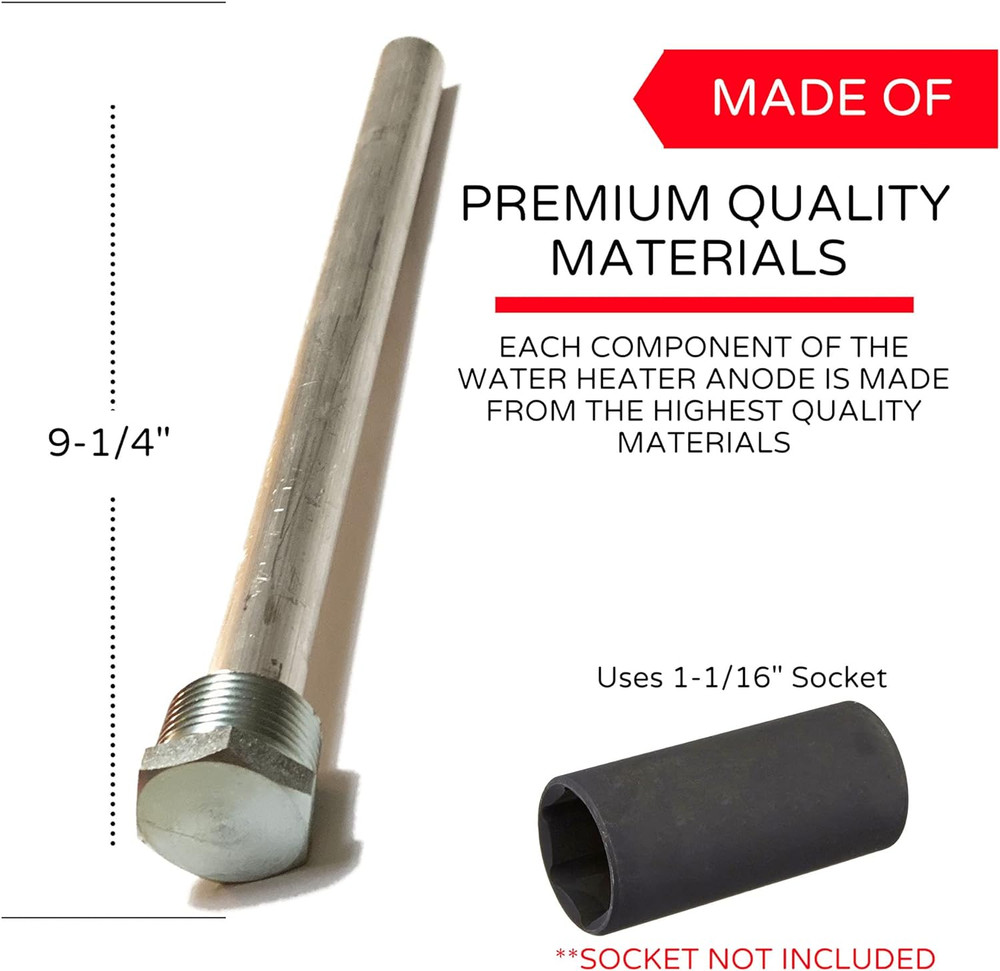 RV Anode Rod Magnesium Water Heater Tank Protection for Your Investment- 9.25’’