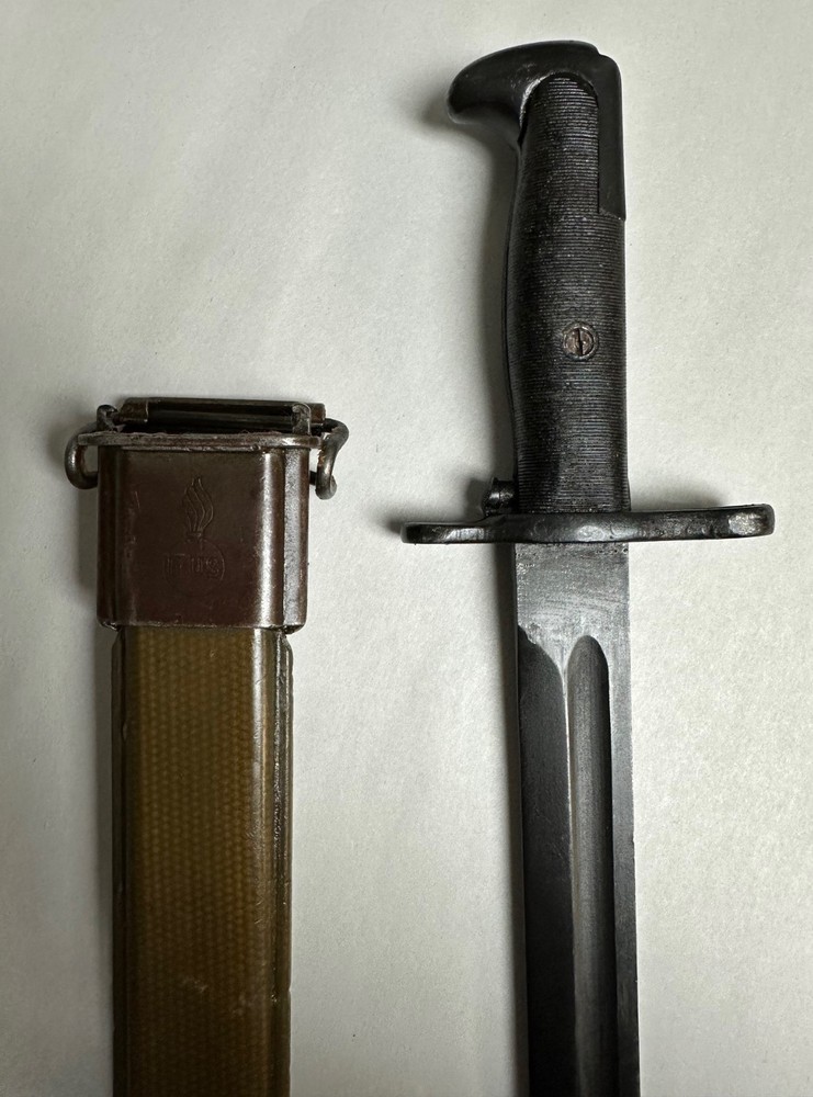 E-US GARAND 10" BAYONET WITH SCABBARD. ITEM #E-US-1.