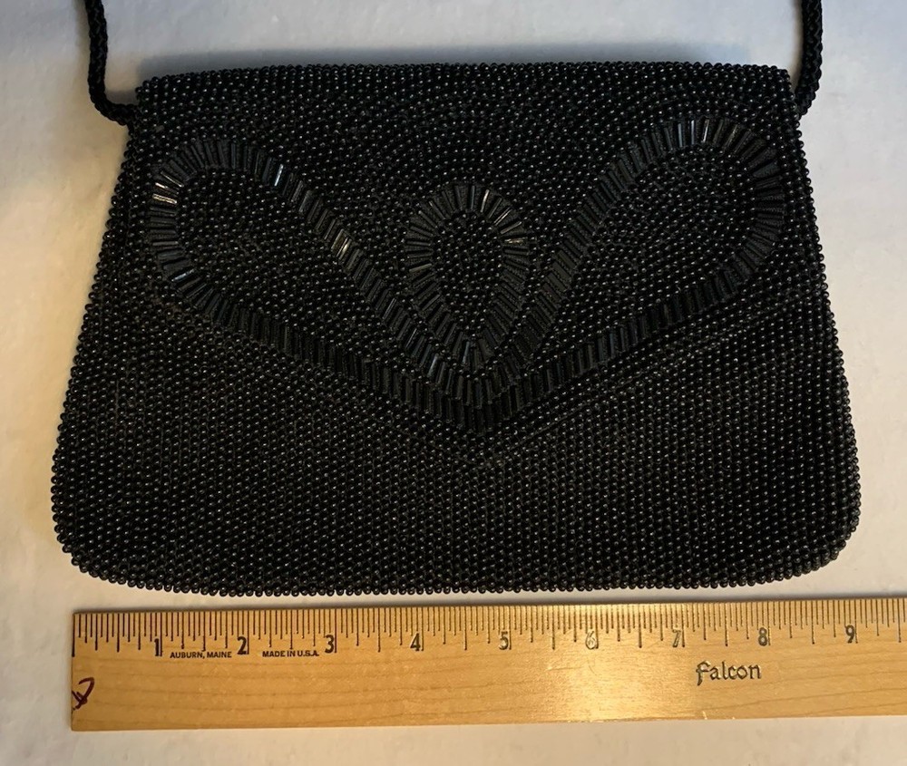 Beautiful Beaded Black Evening Purse